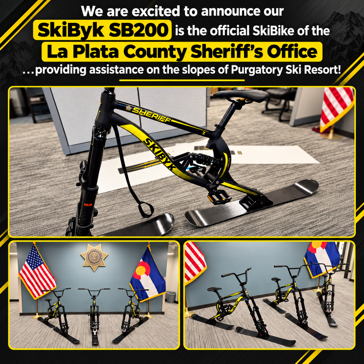 SkiByk SB200 — Official SkiBike of the La Plata County Sheriff's Office at Purgatory Ski Resort